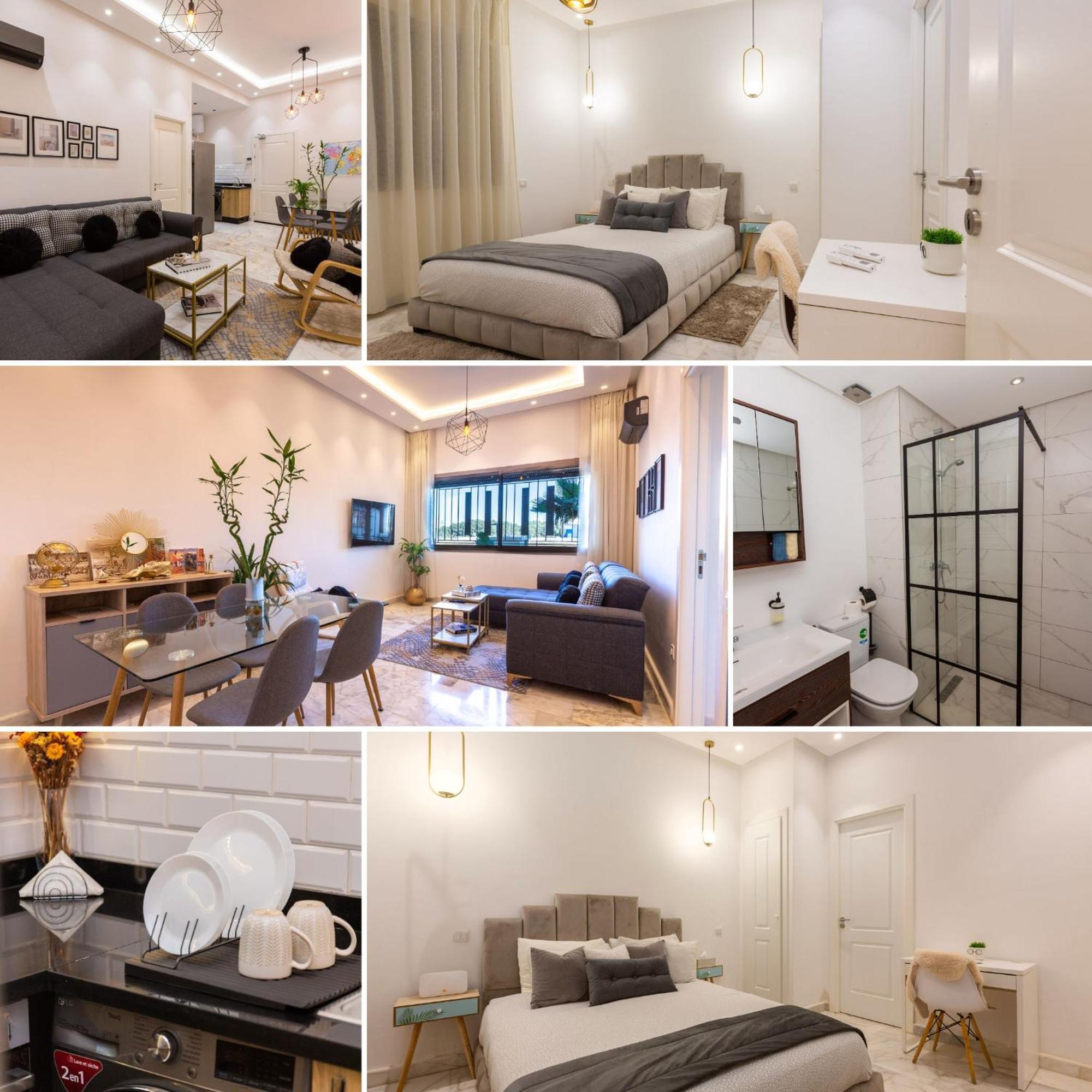 Airport Apartment Suite Casablanca Free Wifi Modern Confort Calme Derroua Eksteriør billede